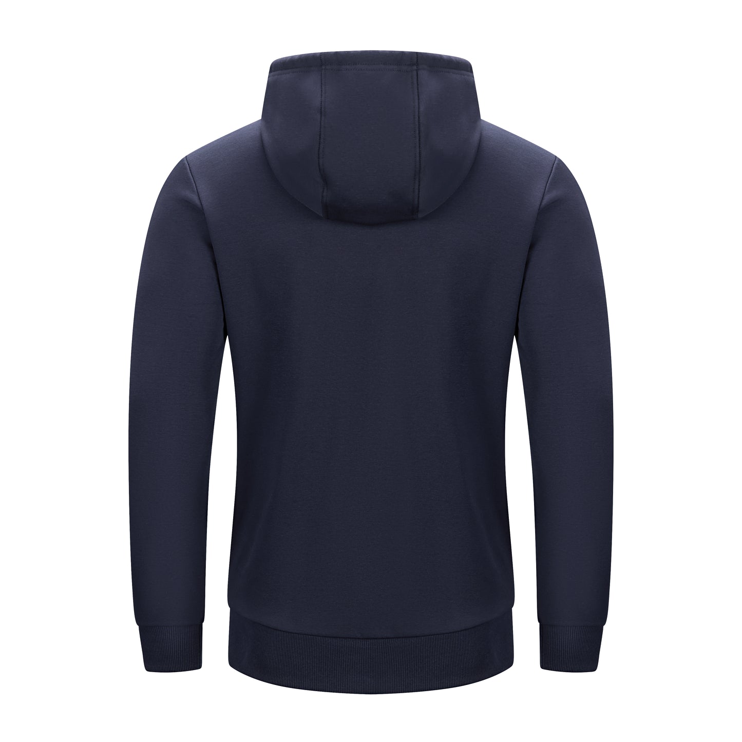 Embroidered Navy Hooded Top