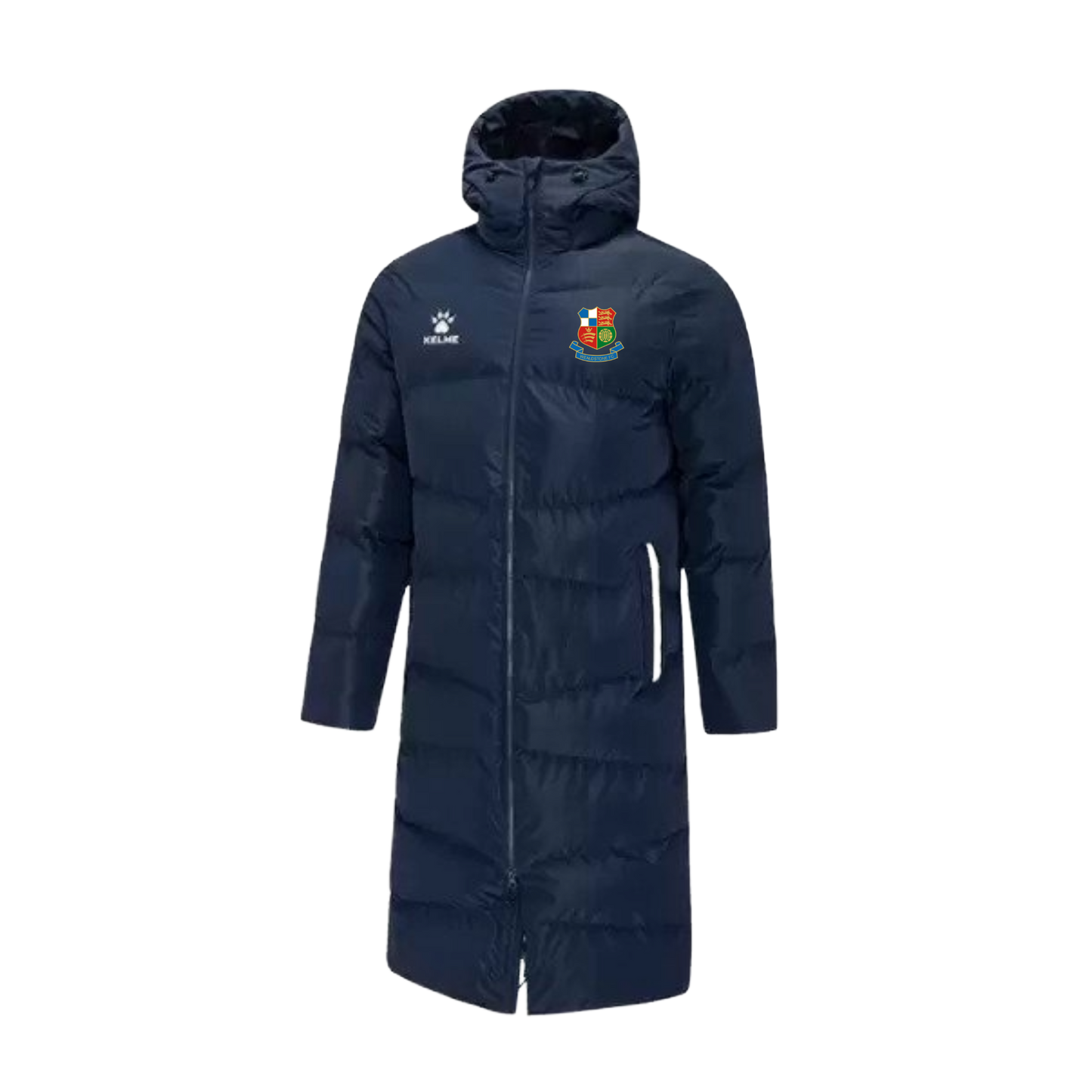 Long padded Jacket Navy/Silver