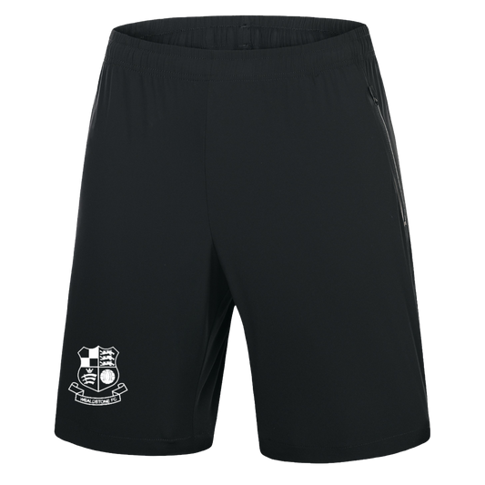 Zip-Pocket Coaches' Shorts - Black